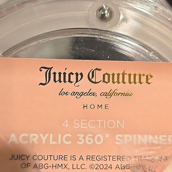 Juicy Couture Home 4 Section Acrylic 360° Signature Logo Spinner - Picture 7 of 8